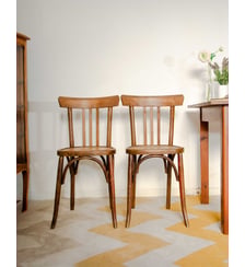 Paire de chaises bistrot en chêne Claude N°1567- Produit chiné Debongout