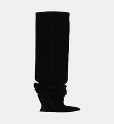 Cuissardes Wedge en cuir suédé Balmain