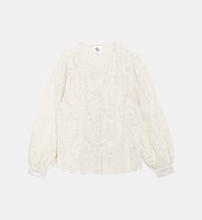 Blouse manches longues col v uni BLAIKE La Petite Etoile