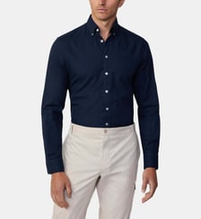 Chemise Oxford Coupe Ajustée Teinte En Pièce Hackett London