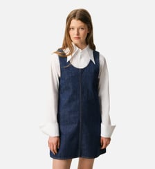 Robe Courte à Bretelles en Coton AMI Paris