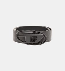 Ceinture 4 cm en cuir  avec boucle mate Diesel