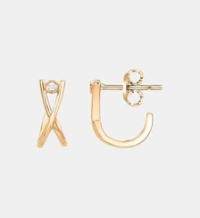 Demi-créoles Harmonie | Infinie en Plaqué Or avec diamant blanc La Garçonne Diamant