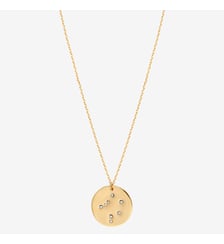 Collier doré balance - galaxie - Balance Caroline Najman