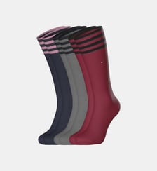 Lot de 3 paires de chaussettes signature et rayures coton mélangé Eden Park
