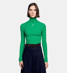 Pull col roulé torsadé à puce Sandro