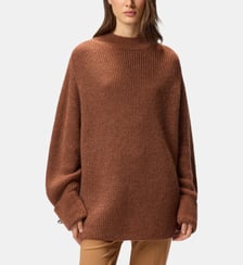 Pull côtelé à col montant Pinko