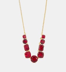 Collier fin 9 pierres La Diamantine Rouge Grenat Les Néréides