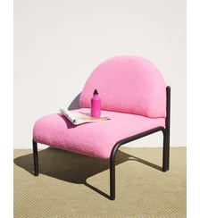 Fauteuil rose bonbon Jakob N°1354- Produit chiné Debongout
