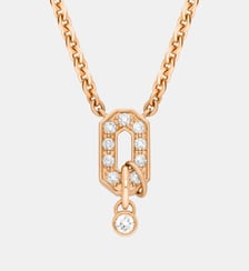 Collier My Way - Or rose et diamants Statement