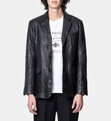 Blazer Valfried Cuir Froissé Zadig&Voltaire