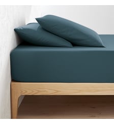 Drap housse uni coton bio, bonnet 30cm La Redoute Interieurs