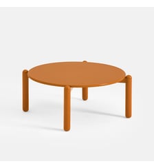 Table basse ronde, en hêtre massif et plaqué chêne, diamètre 74 cm La Redoute Interieurs