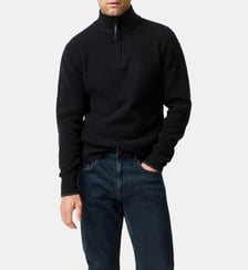 Pull droit en laine à col zip Robbies Road Rodd & Gunn