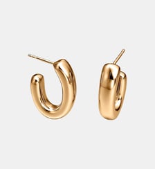 Petites boucles d’oreilles ovales en anneau 925 argentées en or Aristocrazy