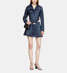 Minijupe en denim Prince de Galles Diesel
