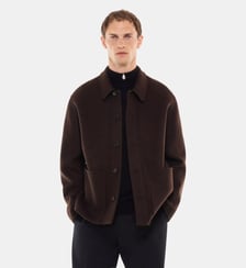 Blouson droit en laine feutrée Fursac
