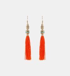 Boucles d'oreilles pendantes pompon SELSA Hipanema