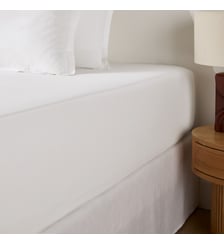 Drap-housse en percale de coton, 80 fils, bonnet 40 cm La Redoute Interieurs