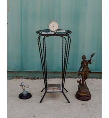 Table d'appoint en fer et céramique Hanna N°1429- Produit chiné Debongout