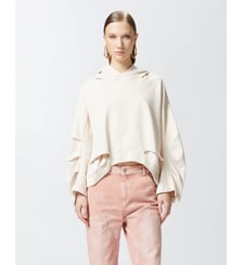 Sweat-shirt oversize avec détails en twill Pinko