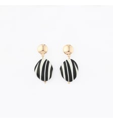 Boucles d'oreilles galets zébrés Balaboosté