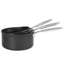 Série de 3 casseroles aluminium Castel'Pro, Noir Cristel