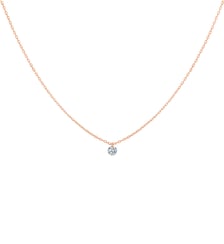 Collier 360° - Diamant solitaire 0,10ct - Or rose 750‰ La Brune & La Blonde