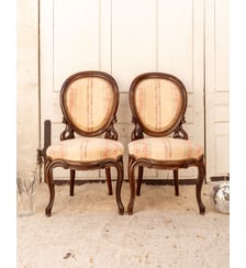 Paire de chaises Napoléon III en bois Claude N°1454- Produit chiné Debongout