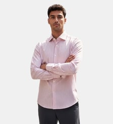 Chemise à rayures fresh fond rose coupe cintrée Atelier Privé