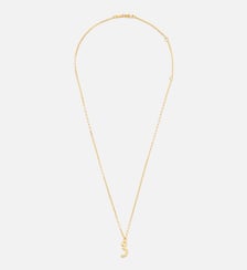 Collier Martelé Doré Pendentif "3" unisexe en Laiton AMI Paris