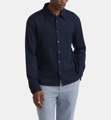 chemise Comete en coton bleu marine Agnès b.