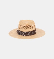 Chapeau en raphia à bandana - KAYNA Pablo