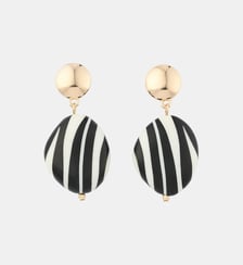 Boucles d'oreilles galets zébrés Balaboosté