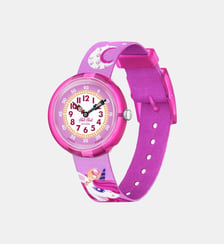 Montre TALES FROM THE WORLD Blanc, Violet FBNP195 Flik Flak