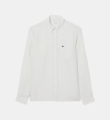 Chemise regular fit en lin rayée Lacoste