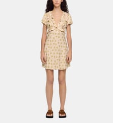 Robe courte à imprimé fleurs Sandro