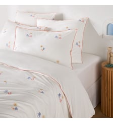 Housse de couette en coton vintage brodé La Redoute Interieurs