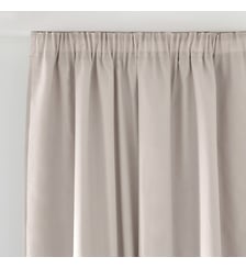 Rideau occultant, lin et coton, à galon fronceur et wave La Redoute Interieurs