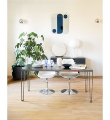 Table à manger industrielle en acier Karla N°1129- Produit chiné Debongout