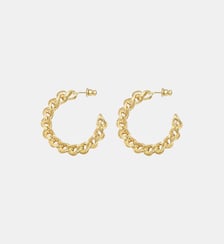 Boucles d'oreilles mailles créoles   doré à l'or fin - Tess Satellite