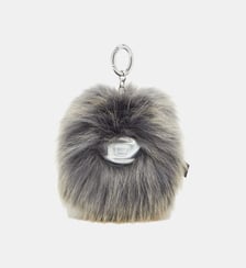 Porte-clés en fourrure avec pendentif Diesel