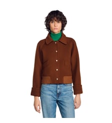 Manteau court en laine Sandro