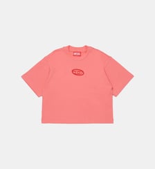 T-shirt en jersey ample avec logo Oval D Diesel Kids