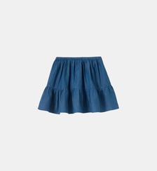 Jupe volantée  en denim light Cyrillus