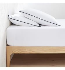Drap housse uni coton lavé, bonnet 25cm La Redoute Interieurs