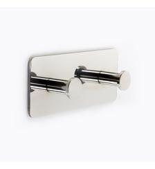 Patère 2 têtes adhésives inox brillant - Stick Bath Bazaar