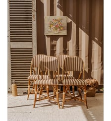 Lot de 4 chaises de brasserie Claude N°1155- Produit chiné Debongout