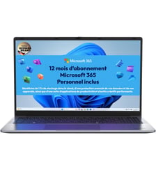 Ordinateur portable E15223 MD600044 15" Intel Celeron N4500 8 Go RAM DDR4 SSD 128 Go Medion