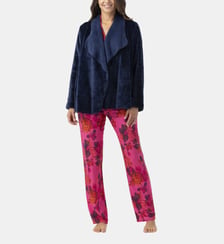 Veste courte en peluche flanelle ESSENTIEL H73B Lingerie Le Chat